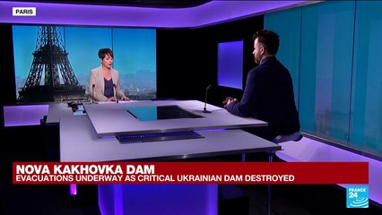 Collapse of major dam in southern Ukraine, Moscow and Kyiv blame each other