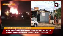 Se incendió una vivienda en Posadas: una mujer de 65 años quedó atrapada por el fuego y falleció