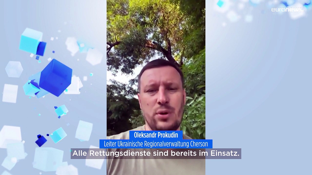 Evakuierung von zahlreichen Ortschaften entlang des Dnepr nach Staudammbruch