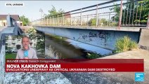 Destruction of frontline dam forces Ukraine evacuations