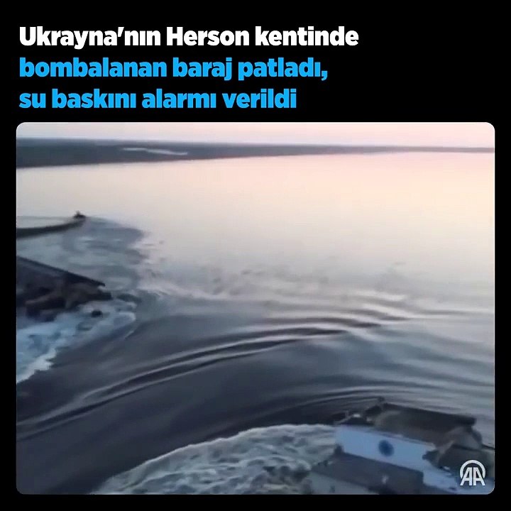 Ukraynda'da baraj bombalandı