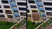 El balcón de un edificio colapsa por las inundaciones en Turquía
