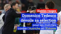 Diables rouges: voici la sélection de Domenico Tedesco pour les matchs contre l’Autriche et l’Estonie