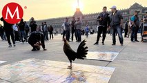 Protestan en el Zócalo de la Ciudad de México ante la prohibición de las peleas de gallos