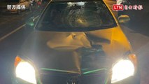 台9線花蓮鳳林段6旬翁紅燈過馬路 遭搶黃燈駕駛撞上身亡(警方提供)