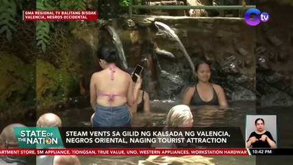 Steam vents sa gilid ng kalsada ng Valencia, Negros Oriental, naging tourist attraction | SONA