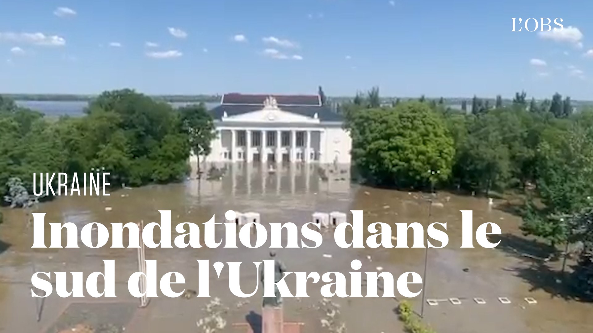 ⁣Attaque du barrage de Kakhovka : les images des villes inondées en Ukraine