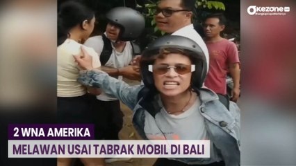 Download Video: 2 WNA Amerika Melawan saat Diamankan Usai Tabrak Mobil di Bali