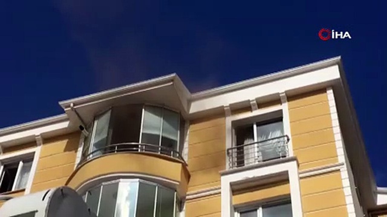5 katlı apartmanda korkutan yangın