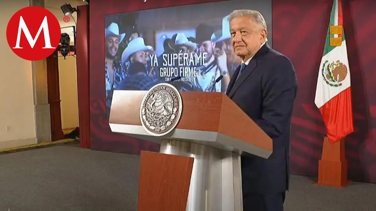 AMLO dedica "Ya Supérame" de Grupo Firme a la oposición en La Mañanera