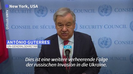 Guterres: Zerstörung von Kachowka-Staudamm "verheerende" Folge russischer Invasion