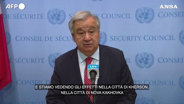 Ucraina, Guterres: Distruzione diga altra devastante conseguenza invasione russa
