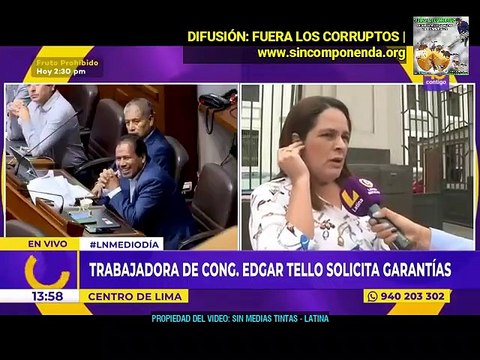TRABAJADORA EMBARAZADA DENUNCIA A CONGRESISTA ROJO EDGAR TELLO Y LUEGO RECIBE AMENAZAS