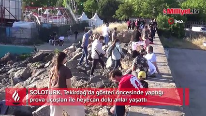 SOLOTÜRK'ten muhteşem prova: Hava akrobasisi nefes kesti