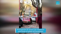 Preocupación de vecinos por misterioso auto frente al estadio de Estudiantes