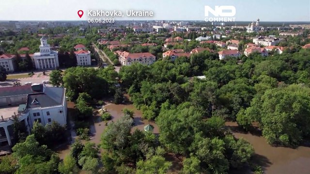 Watch: Kakhovka Dam destruction leads to huge floods around Kherson
