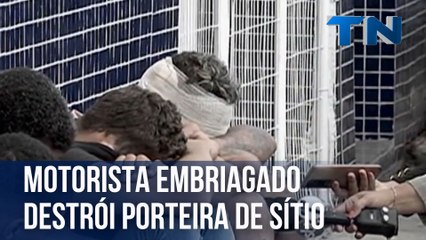 Motorista embriagado destrói porteira de sítio na Grande Vitória