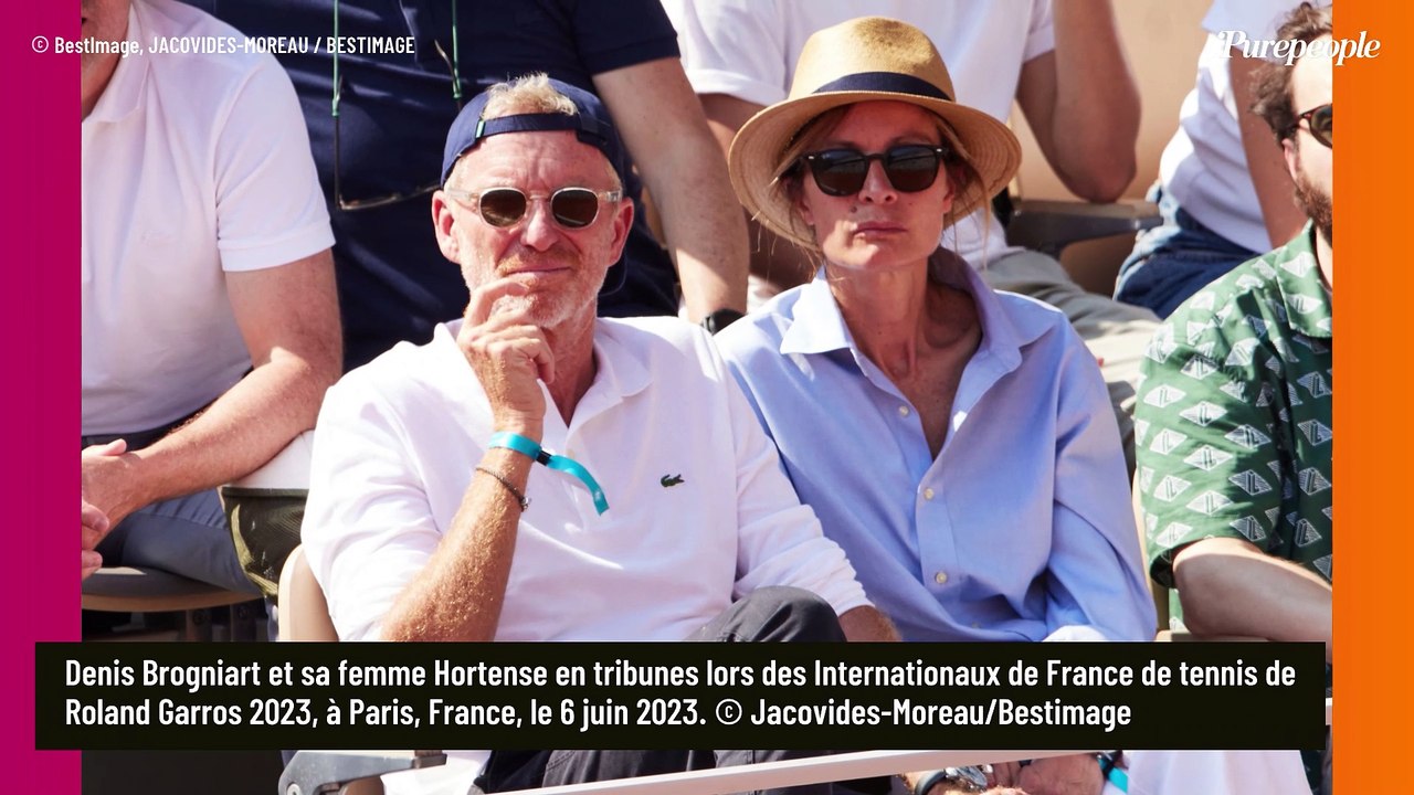 Denis Brogniart en polo Lacoste avec sa femme Hortense, un duo so chic à Roland-Garros
