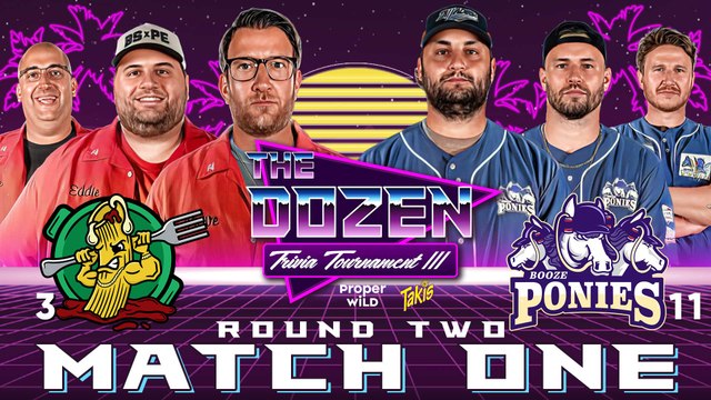 3-Ziti vs. 11-Booze Ponies (The Dozen: Trivia Tournament III - Round 2, Match 01)
