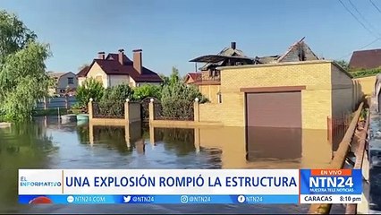 Así fue la destrucción de represa en Ucrania