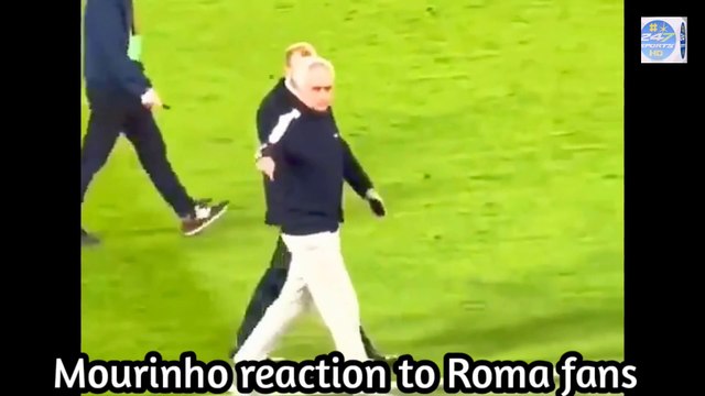 Jose Mourinho reaction to Roma Fans on Joining PSG as Jose Gesture to Roma Fans after Spezia win