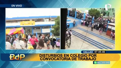 Descontrol en el Callao: Reportan disturbios en colegio por feria laboral mal organizada