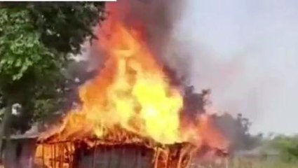 पूर्वी चंपारण: अगलगी की घटना में तीन घर जलकर राख, ग्रामीणों के सहयोग से आग पर पाया काबू