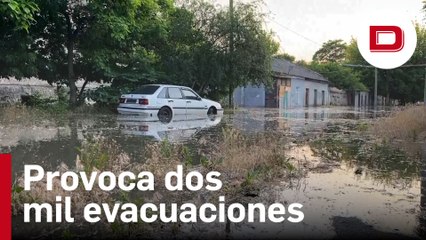 Jerson, bajo el agua tras la destrucción de la presa de Kajovka