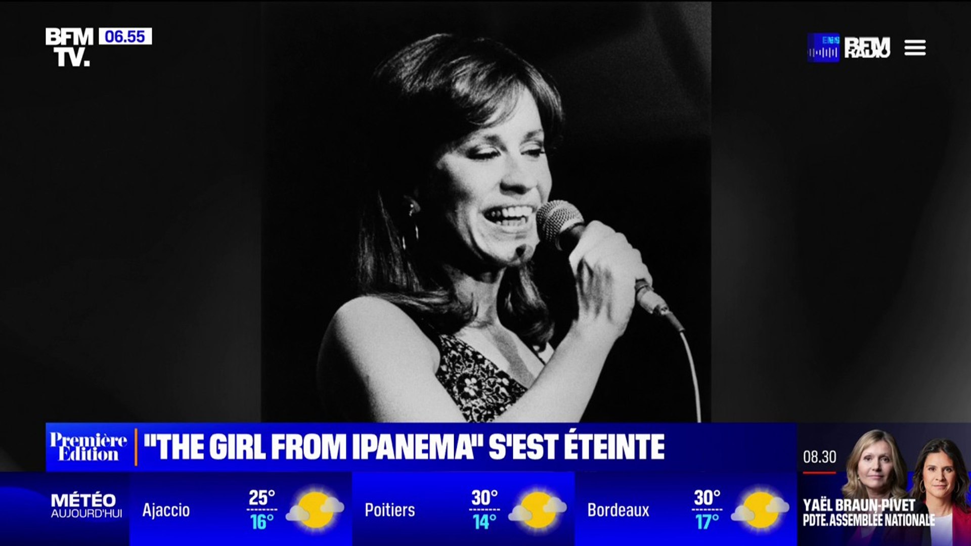 La chanteuse brésilienne Astrud Gilberto, interprète de "The Girl From  Ipanema", est morte à 83 ans - Vidéo Dailymotion