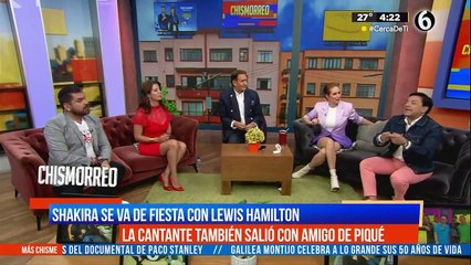 Shakira es captada de fiesta con Lewis Hamilton