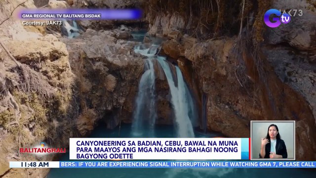 Canyoneering sa Badian, Cebu, bawal na muna para maayos ang mga nasirang bahagi noong Bagyong Odette | BT