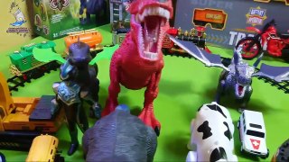 Drama Kereta Expres Tabrakan Dengan Kambing, Boboiboy Angin,Excavator, Dinosaurus,Truk Tangki Minyak