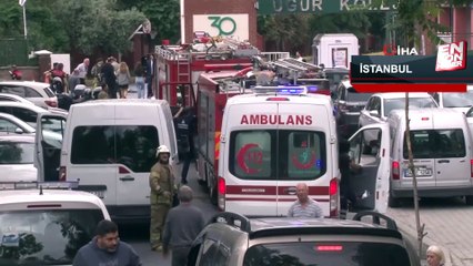 Küçükçekmece'de özel bir okulda deney sırasında yaşanan patlama anı kamerada