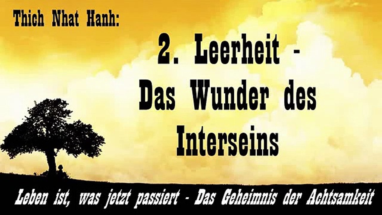 2. Leerheit - Das Wunder des Interseins - Leben ist, was jetzt passiert