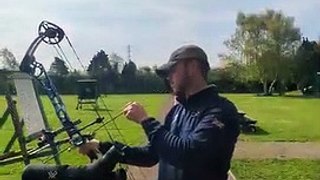 Dillon Crow showing archery skills ahead of world championships