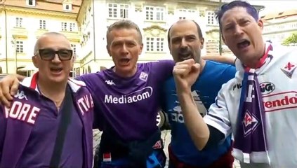 "Forza viola, al?", la carica dei tifosi prima della finale contro il West Ham