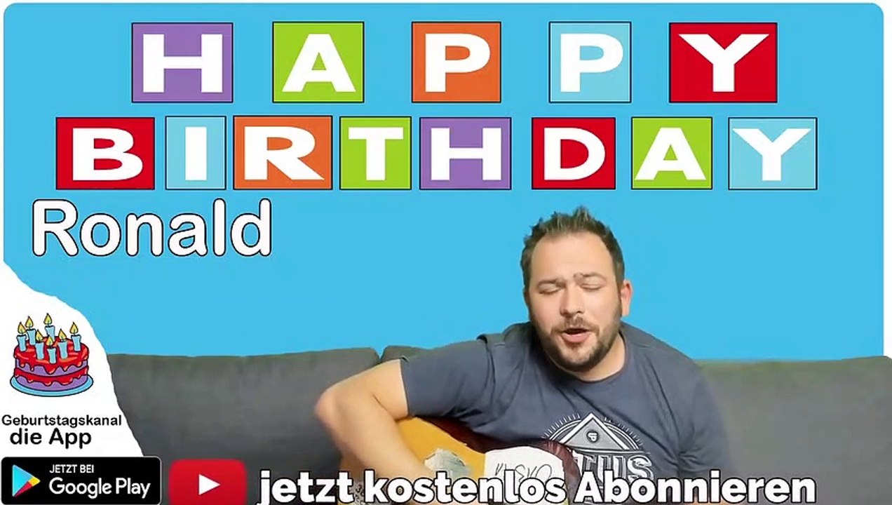 Happy Birthday, Ronald! Geburtstagsgrüße an Ronald