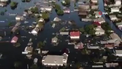Ukrayna'nın güneyindeki Nova Kakhovka Hidroelektrik Santrali'ne yapılan saldırıda gaz sızıntısı tehlikesi