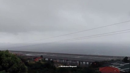 Aterragem na Madeira durante tempestade Oscar
