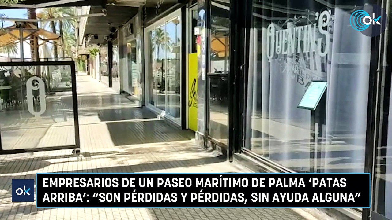 Empresarios de un Paseo Marítimo de Palma 'patas arriba': "Son pérdidas y pérdidas, sin ayuda alguna"