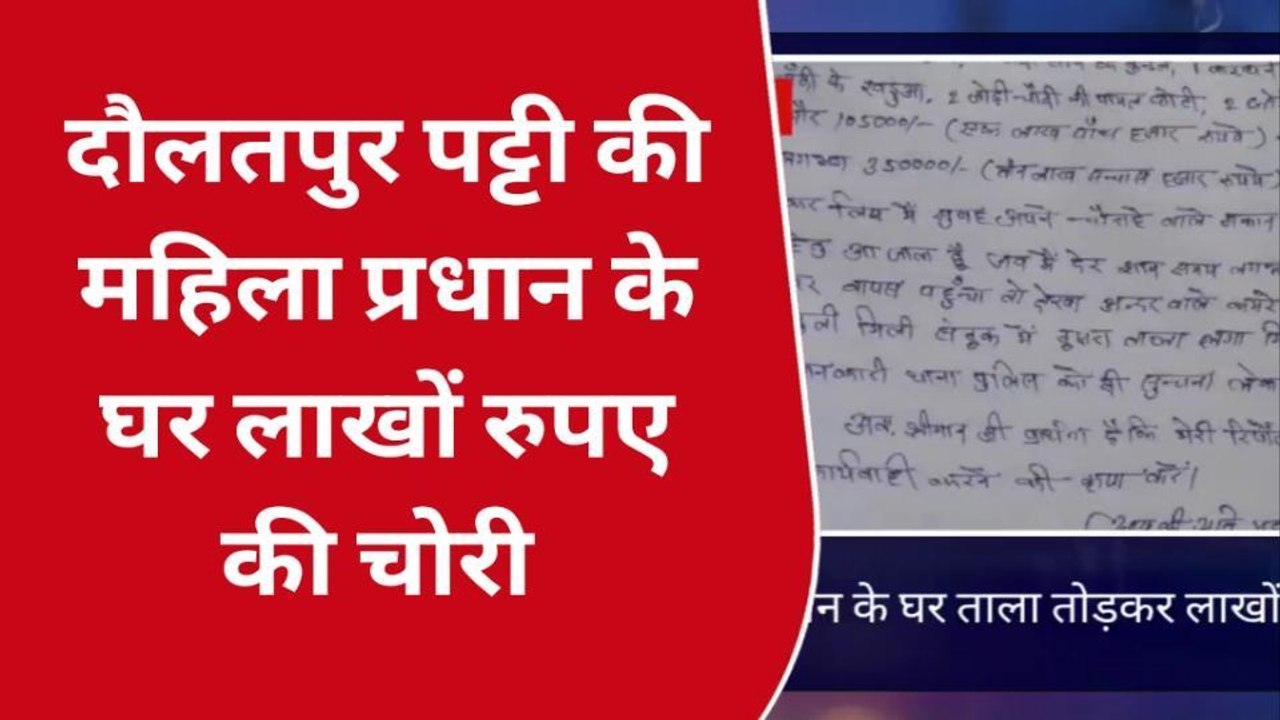 पीलीभीत: प्रधान के घर ताला तोड़कर एक लाख रुपए क...