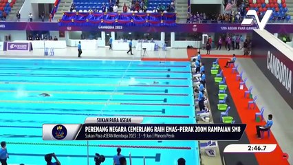 Rangkuman acara renang Sukan Para Asean berlangsung di Kemboja