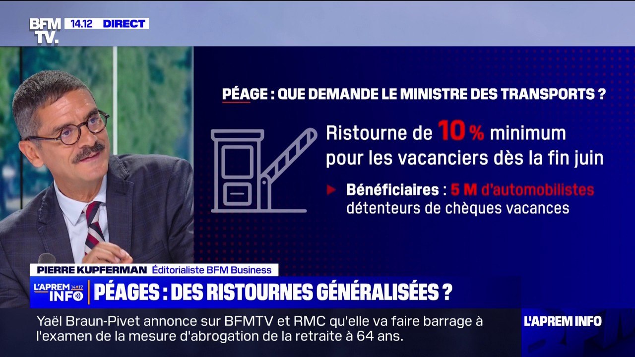 Péages: le ministre des Transports lance un appel aux sociétés d'autoroutes pour obtenir des ristournes