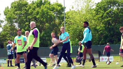 Kate goes head-to-head with rugby stars in new campaign