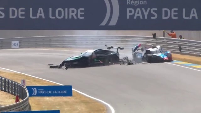 24H Of Mans 2023 FP1 Stevenson Thomas Big Crash