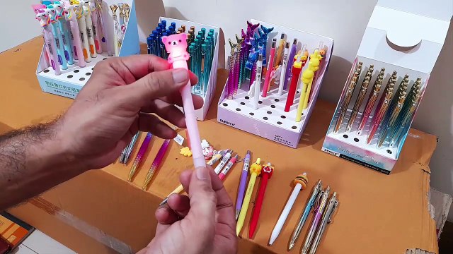Mega Unboxing and Review of varity of fancy mechanical lead pencils for kids gift and fun writing