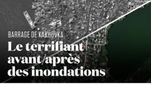 Destruction du barrage de Kakhovka : les terrifiantes images satellite des inondations en Ukraine