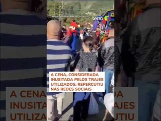 Fantasiados de super-heróis, funcionários de trenzinhos trocam socos no RJ