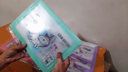 Unboxing and Review of Unicorn button Bag File Folder Unicorn Folder Unicorn Folder for Kids