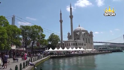 UEFA Şampiyonlar Ligi finalistlerinin bayrakları İstanbul Boğazı'nda dalgalanıyor